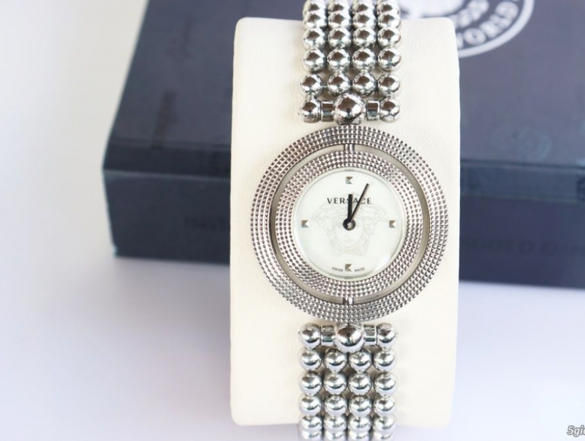 ĐH Nữ : Versace EON dây thép - Mặt xà cừ - thiết kế Niềng xoay