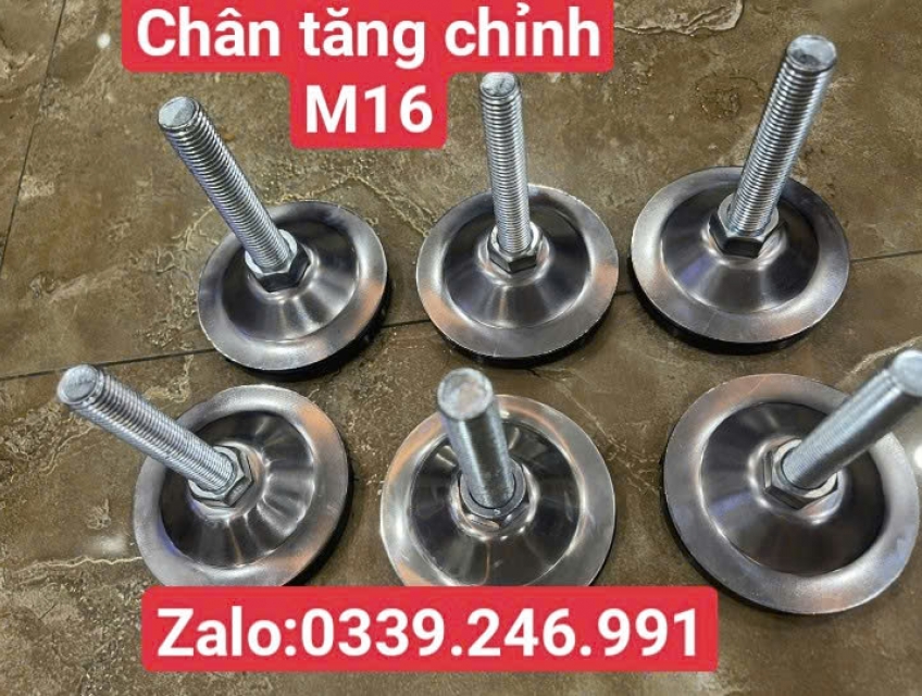 Nơi bán chân tăng chỉnh chiều cao inox M16 giá tốt