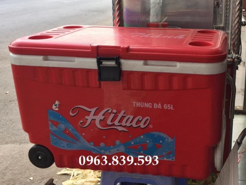 Thùng đá hitaco 65L đựng đá, giữ lạnh thực phẩm 0963 839 593