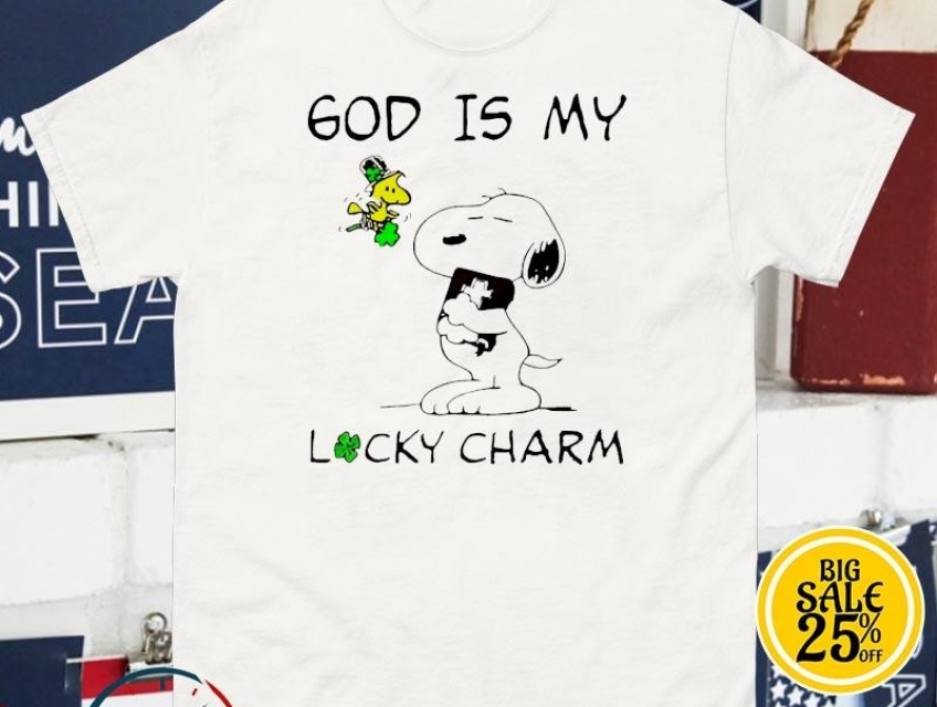 Snoopy and Woodstock St. Patrick’s Day God is my lucky charm T-Shirts