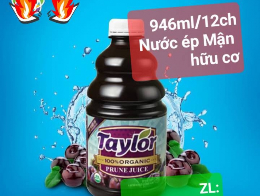 Nước ép Mận TAYLOR chai 946ml-thung 12chai (made in USA)
