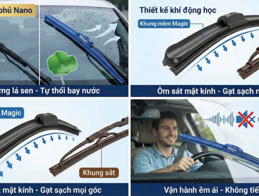 Gạt Mưa Magic: Đẳng Cấp Công Nghệ Mercedes-Maybach Bảo Vệ Kính Lái Toà