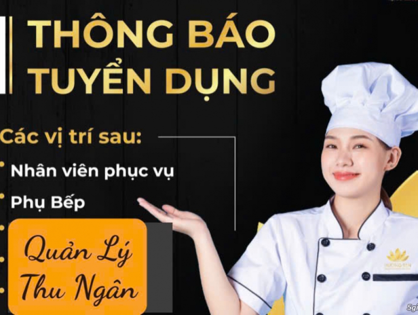Tuyển Quản lý - phục vụ - phụ bếp & thu ngân làm tại khu vực Thủ Đức