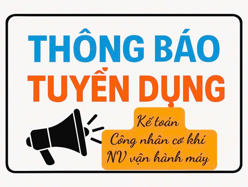 Tuyển NV Vận hành máy, CN cơ khí & kế toán viên đi làm ngay