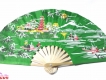 Quạt vải cảnh làng quê Việt Nam (Dài 27 cm)