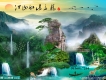 Tranh treo tường 3d phong cảnh thác nước
