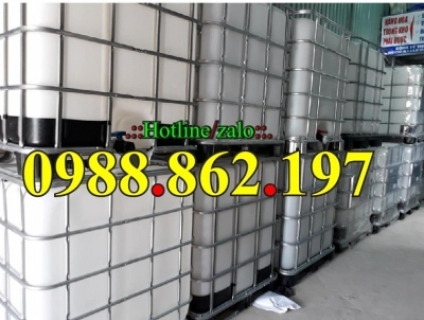 Tank IBC, tank nhựa cũ Hà nội, tank nhựa có khung thép, tank IBC cũ