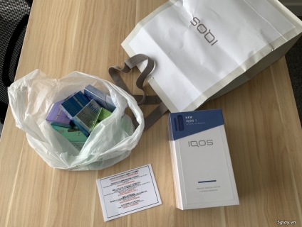 cần bán IQOS 3.0 Stella Blue hàng Nhật new seal