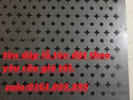 Sản xuất tôn đột lỗ,tôn đục lỗ giá rẻ hàng có sẵn