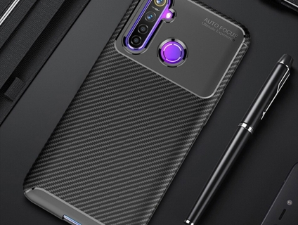 Trộn hòa giữa nhựa TPU và vân carbon với ốp lưng Realme 5 Pro nổi bật