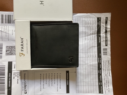 Ví da nam Farah UK chính hãng đặt tại Anh có Bill