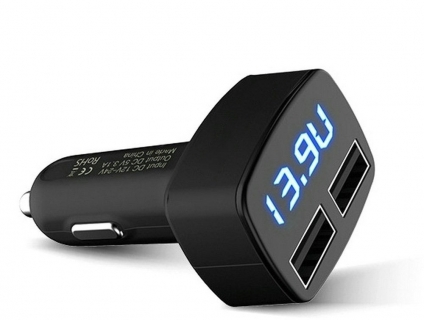 Sạc điện thoại trên ô tô, theo dõi điện áp acquy, nhiệt độ trong xe.