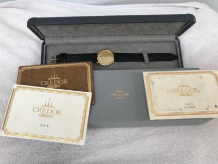 Thanh lý đồng hồ Credor vỏ vàng đúc 18k, chánh hãng Nhật Bản