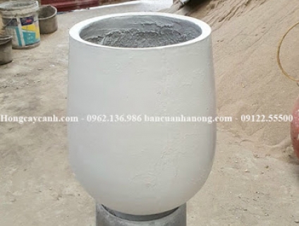 Chậu xi măng tròn dáng bom Hà Nội