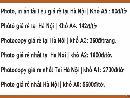 Cửa hàng photo Minh khai giá rẻ Nhất