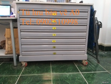 Tủ lưu bản vẽ A0, tủ bản vẽ A0 8 ngăn.