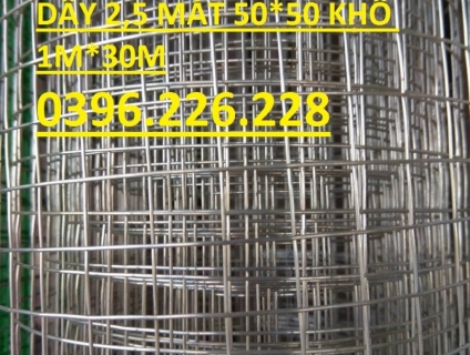 Cung cấp lưới thép mạ kẽm dây 1,8mm ô 25*25 khổ 1m*30m hàng có sẵn .