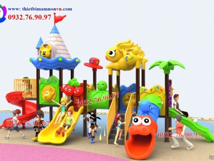 Thi công thiết kế cầu trượt liên hoàn nhựa nhập khẩu