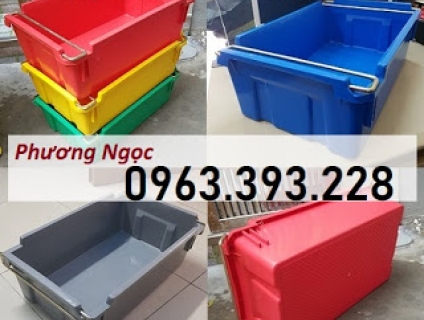Thùng nhựa quai sắt A2, hộp nhựa công nghiệp, sóng nhựa bít A2