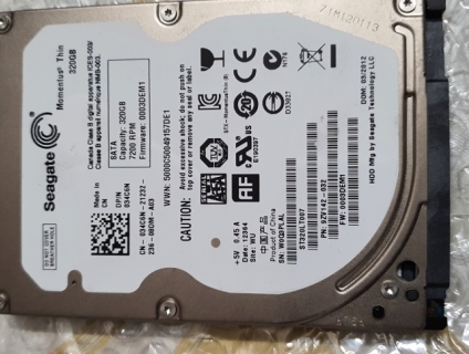 Thanh lý 1 hdd Seagate 320gb cho laptop, đẹp keng, sk 100%
