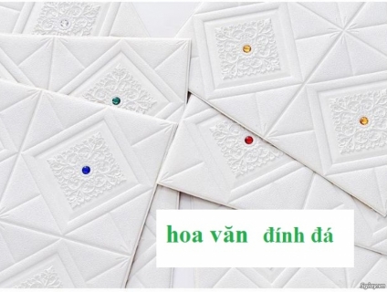 mẫu xốp dán tường mẫu đính đá
