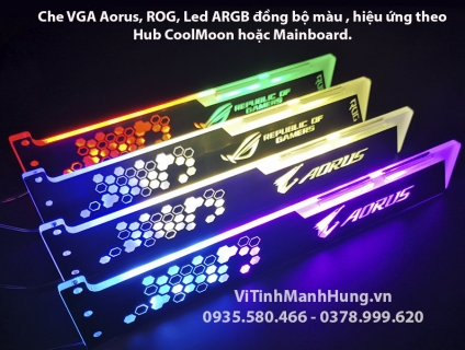 Che VGA, che nguồn CoolMoon, Led ARGB, đồng bộ hub CoolMoon - Mainboar
