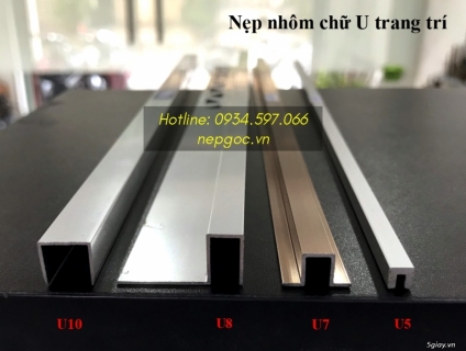 Nẹp nhôm trang trí khe giãn cách - Nẹp chỉ U nhôm - Nẹp U5,U7,U10,U20