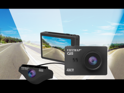 Camera hành trình VietMap C65 ghi hình full 4k và cảnh báo giao thông