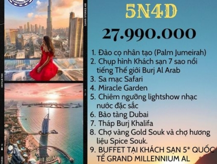 Tour Dubai 4N3Đ cao cấp