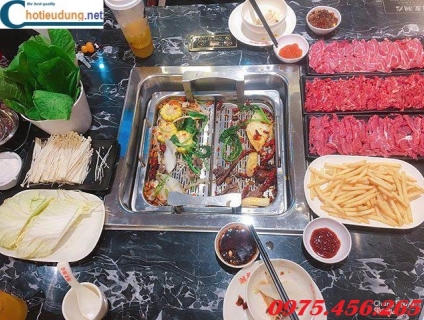 Nồi ( xoong) lẩu inox 2 ngăn Hải Dương