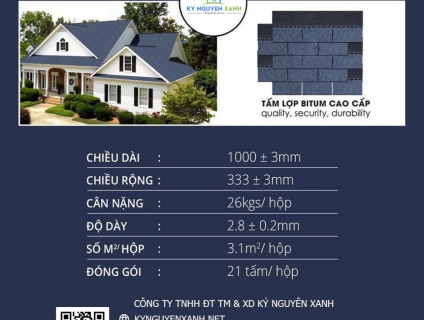 Ngói Bitum phủ đá rẻ và chất lượng nhất thị trường