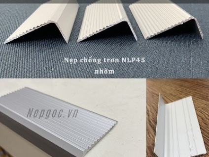 Nẹp nhôm chống trơn NLP45 - Nẹp bậc tam cấp - Nẹp cầu thang