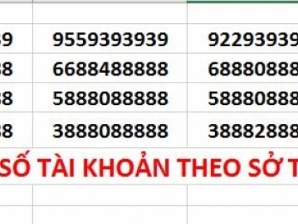 CUNG CẤP TÀI KHOẢN SỐ ĐẸP CÁC NGÂN HÀNG