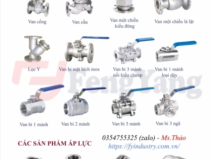 Cung cấp van công nghiệp và phụ kiện áp lực inox