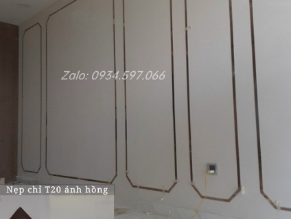 Nẹp T20 ánh hồng - Nẹp chỉ T20 nhôm - Nẹp nối sàn chữ T