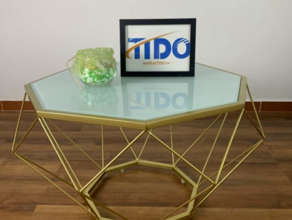 Bàn sofa kim cương mặt kính TI-BKC01