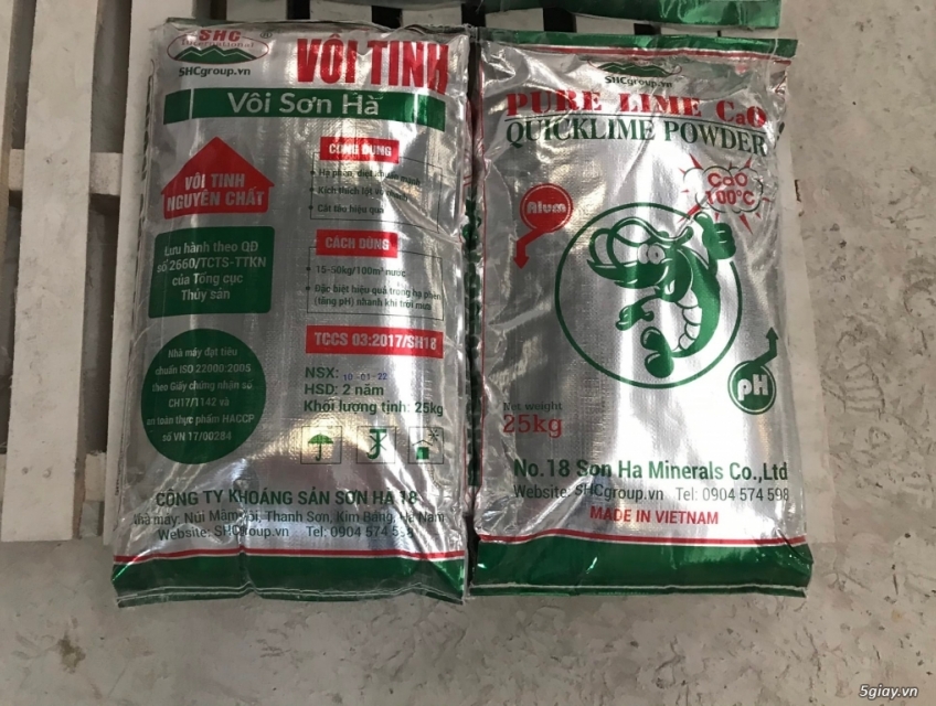 Vôi tinh bao bạc Sơn Hà - Bao 25kg