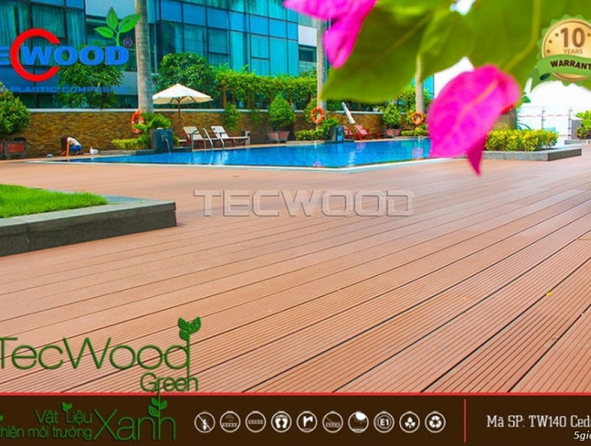 Tổng kho gỗ nhựa ngoài trời TecWood chuyên thi công ngoại thất