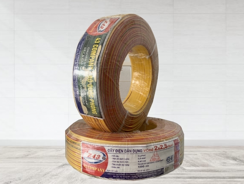 Dây VCmd 2 x 2,5 mm2 #Dây_điện_Z43-Bộ_Quốc_Phòng