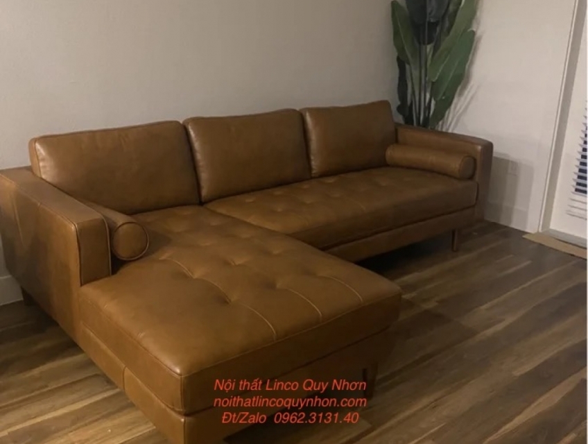 Bộ sofa góc L phòng khách mới hiện đại tại Quy Nhơn