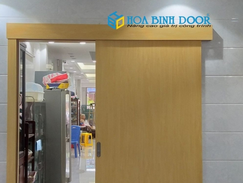 Cửa lùa gỗ công nghiệp mdf melamine tại quận 3