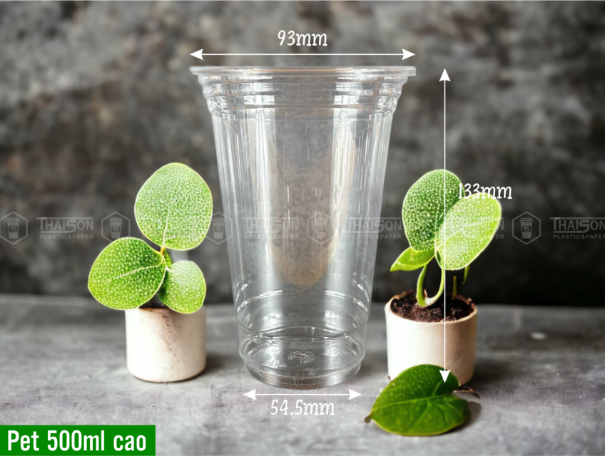 Ly Nhựa PET 500ml Loại Cao, Đựng Thức Uống Cà Phê Đá, Đá Xay, Trà