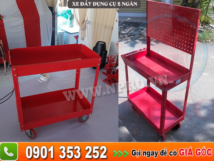 Xe đẩy đựng đồ nghề cao cấp - Xe đẩy 2 ngăn, 3 ngăn, 4 ngăn, 5 ngăn