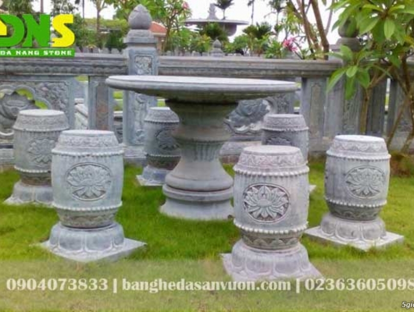 BÀN GHẾ ĐÁ TỰ NHIÊN PHONG THỦY ĐẸP