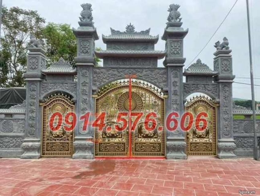 40+ xây cổng tứ trụ đá đẹp bán thái nguyên