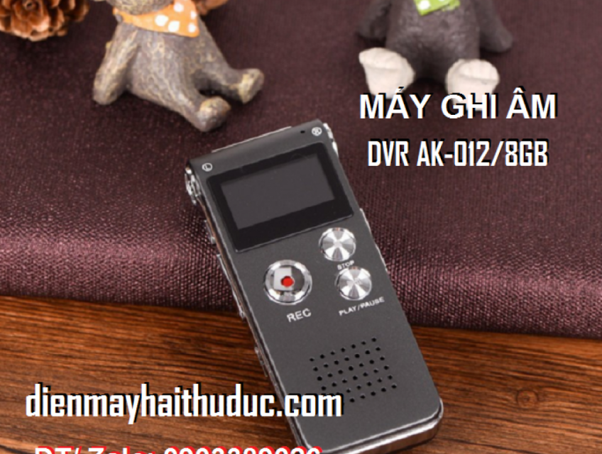 Máy ghi âm DVR-AK012/8Gb hàng đẹp giá rẻ loa nghe lớn