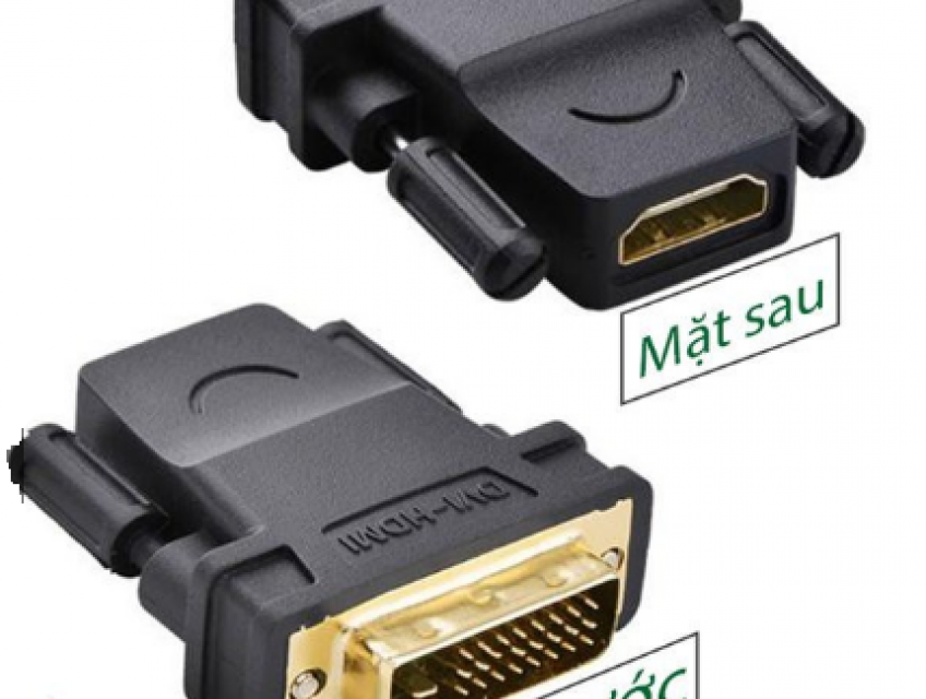 Đầu chuyển DVI (24+1) to HDMI âm Ugreen 20124 và HDMI to DVI UG 20123