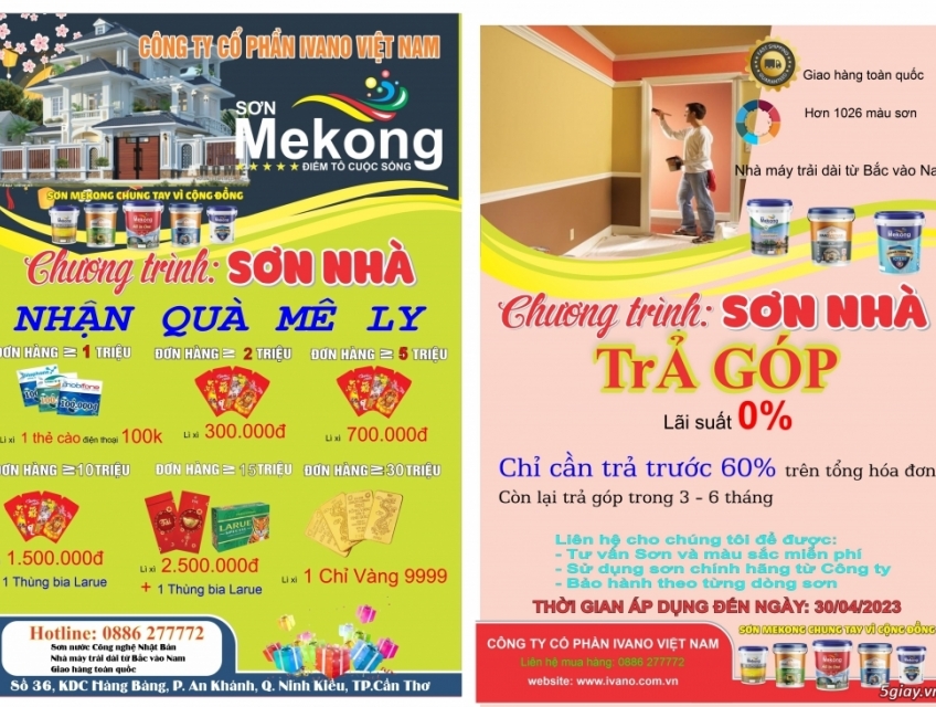 SƠN NHÀ TRẢ GÓP - IVANO tri ân khách hàng