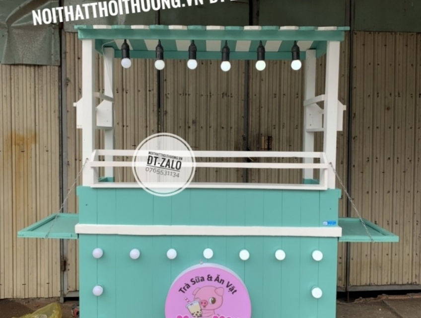 Các Mẫu Xe Bán Trà Sữa Gỗ, Tủ Cafe Mang Đi Bằng Gỗ Đẹp