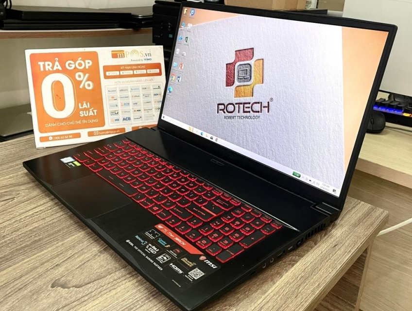 Msi GF75 i7-9750H Ram 16GB SSD 256GB Vga 1050TI